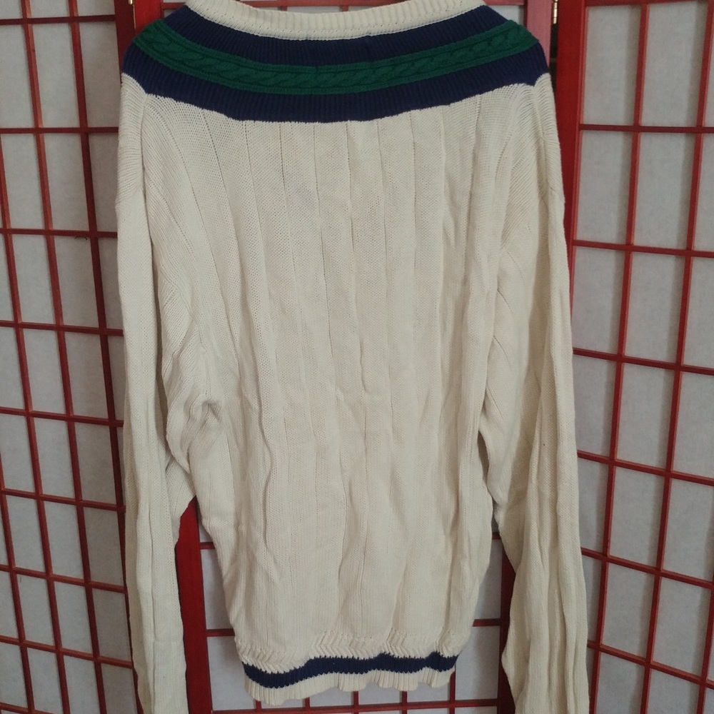 VINTAGE 80s Deep V Sweater - Picture 2 of 2